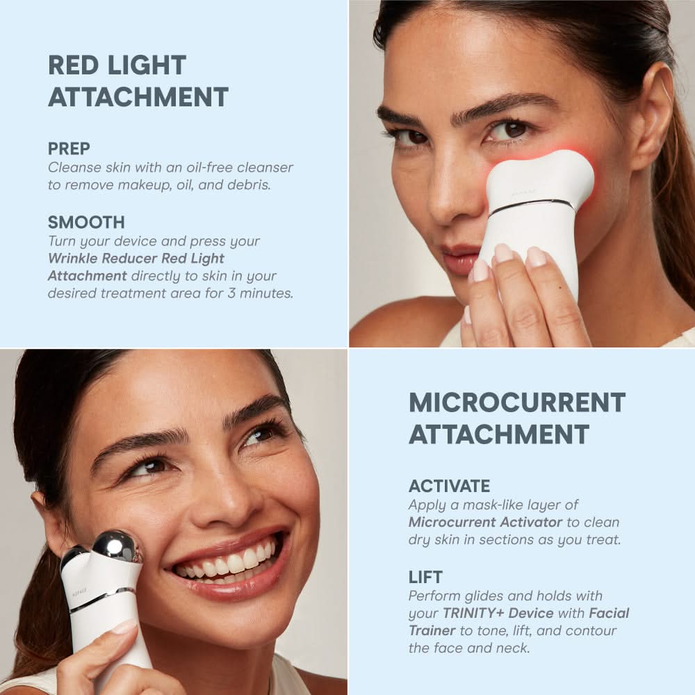 TRINITY+ Complete Set - Smart Microcurrent + LED Red Light Facial Toning Kit